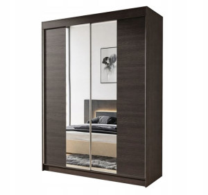 Szafa przesuwna CAMARO II z lustrem 150 cm choco