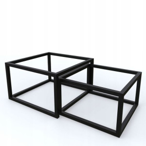 Kwadratowy stelaż do ławy 2w1 zestaw loft 70x70 cm