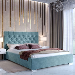 Łóżko tapicerowane GLAMOUR guziki POJEMNIK 180x200