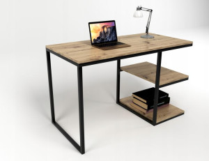 NOWOCZESNE biurko MODERN z półkami dąb artisan