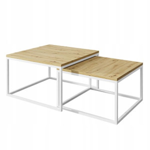 Ława Yoshi 2w1 stolik kawowy biały dąb artisan