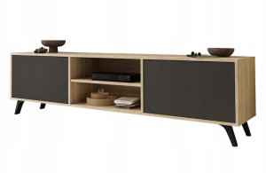 Szafka RTV SORO 180 cm dąb sonoma / grafit