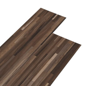 Panele podłogowe PVC, 5,26 m², 2 mm, brązowe pasy, bez kleju