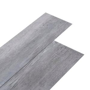 Panele podłogowe PVC, 5,26 m², 2 mm, szare drewno, bez kleju