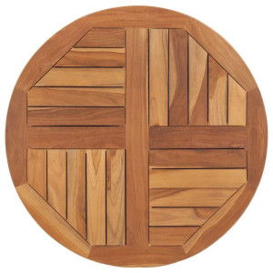Blat stołu, lite drewno tekowe, okrągły, 2,5 cm, 70 cm