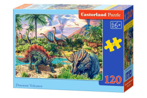 Castorland Puzzle 120el. Dinosuar Volcanos Układanka