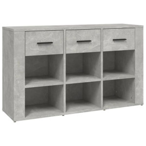 Komoda, szarość betonu, 100x30x59,5 cm, materiał drewnopochodny