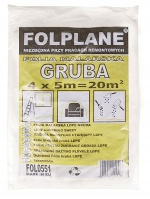 Folia Malarska Ochronna Gruba 0,3kg 18 Μm 4x5=20m2