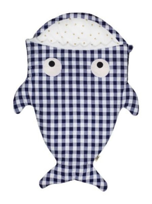 Baby Bites Śpiworek light Shark (1-18 miesięcy) Blue Vichy