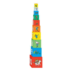 Wieża Kartonowa, Piramida, 10 klocków, Pippi Langstrumpf