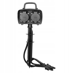 Orno Gniazdo Ogrodowe 2x2p+z, Ip44, Przewód 1,5m