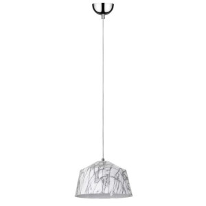 Natura Lampa Wisząca 1xe27 60w Chrom/biały/szary