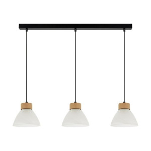 Prahas Lampa Wisząca 3xe14 Max.40w Czarny/dąb/biel