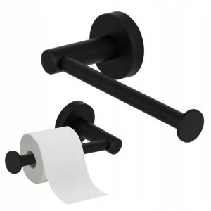 Uchwyt Na Papier Toaletowy Wieszak Loft Wc Czarny