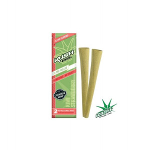 Bibułki owijki konopne Kush Herbal Cones Kiwi and Strawberry