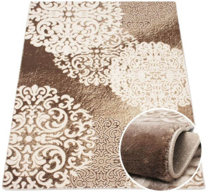 Dywan Galya ornament glamour 01 beżowy / brązowy 133x190
