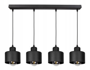 Lampa wisząca industrialna na listwie 4xE27