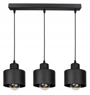 Lampa wisząca industrialna na listwie 3xE27