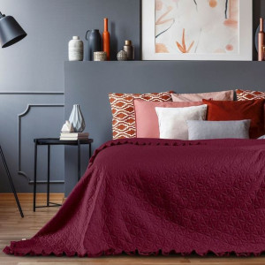 AmeliaHome Narzuta na łóżko 170x270 z falbanką TIL