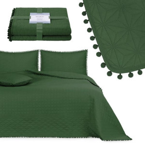 AmeliaHome Narzuta na łóżko z pomponami 170x270 MD