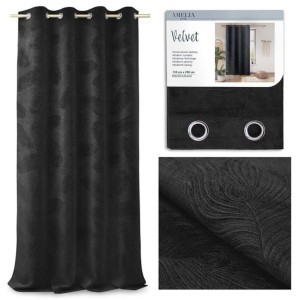 Zasłony zaciemniające VELVET PEACOCK 135X250