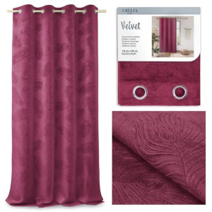Zasłony zaciemniające VELVET PEACOCK 135X250