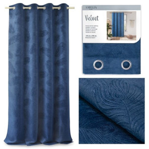 Zasłony zaciemniające VELVET PEACOCK 135X250