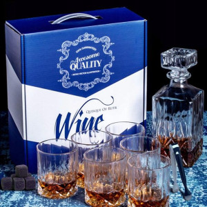 Zestaw do whisky karafka + 6 szklanek premium