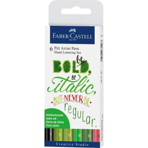 Pisaki do kaligrafii Faber-Castell zielone