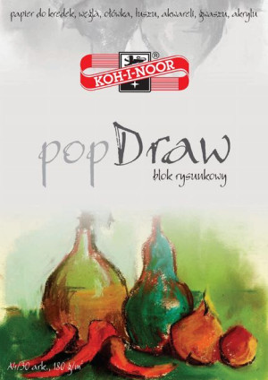 Blok rysunkowy Koh-I-Noor popDraw A4 180g 30 ark.