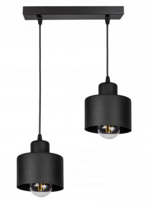 Lampa wisząca industrialna na listwie 2xE27