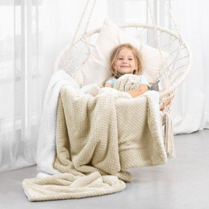 AmeliaHome Miękki ciepły koc 130x180 Koc Baranek