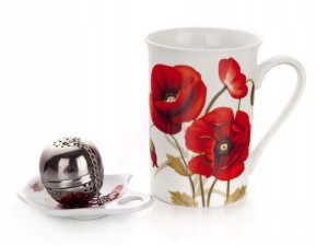 3 częściowy zestaw do herbaty Red Poppy