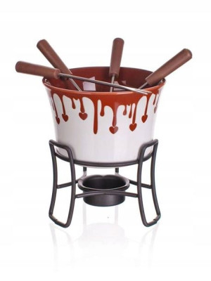 6cz. zestaw Fondue Choco Dark
