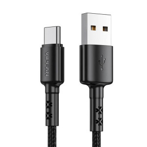Kabel USB do USB-C Vipfan X02, 3A, 1.2m (czarny)