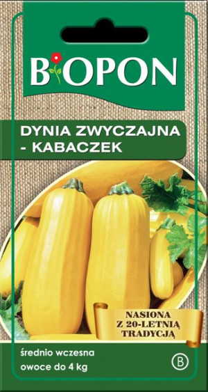 Dynia Zwyczajna Kabaczek Biopon Nasiona
