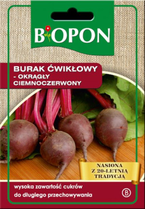 Burak Ćwikłowy Okrgły Ciemnoczerwony Biopon Nasiona