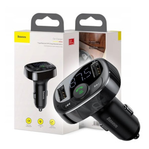 Baseus Transmiter FM Bluetooth MP3 Ładowarka samochodowa 2xUSB microSD 3.4A