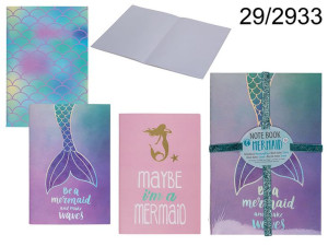 Zestaw 3 notesów z motywem syrenki A5