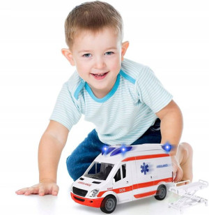 Ambulans Karetka Pogotowie Auto Światło Gra Świeci