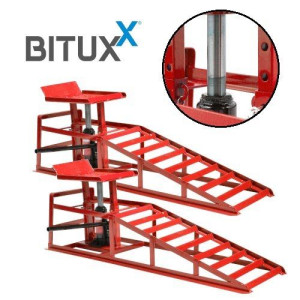 Rampy Bituxx Z Podnośnikiem Hydraulicznym Bituxx Udźwig 4 Tony 2 Sztuki