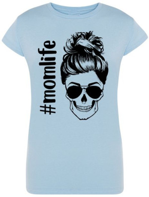 T-Shirt Damski Życie Mamy Modny Nadruk Rozm.L