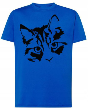 T-Shirt DUŻY FAJNY nadruk KOT KOTEK r.S