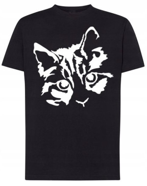 T-Shirt DUŻY FAJNY nadruk KOT KOTEK r.XL