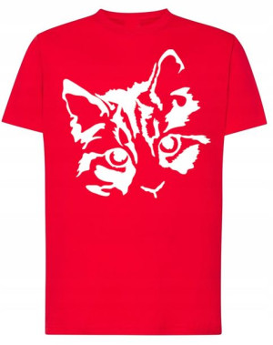 T-Shirt DUŻY FAJNY nadruk KOT KOTEK r.XS