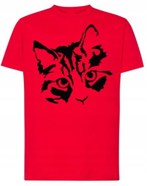 T-Shirt DUŻY FAJNY nadruk KOT KOTEK r.XXL