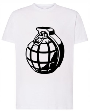 T-Shirt duży nadruk Militaria Granat r.4XL