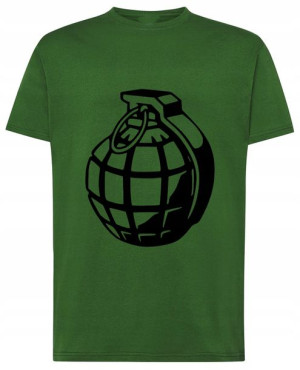 T-Shirt duży nadruk Militaria Granat r.5XL
