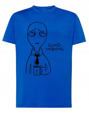 T-Shirt fajny duży nadruk Good Morning r.4XL