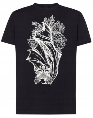 T-Shirt FAJNY DUŻY nadruk NIETOPERZ r.4XL